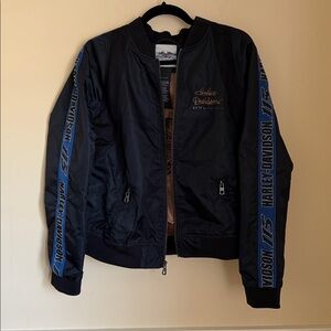 HARLEY DAVIDSON 115th Anniversary Motorcycle Riding Bomber Jacket Women's Sm - L